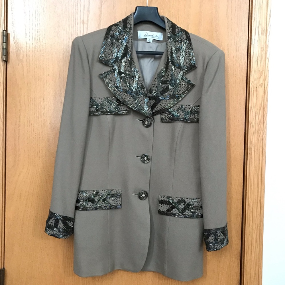Beaded Wool Suit